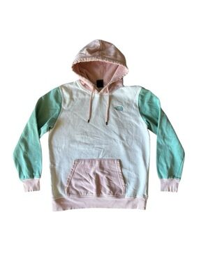 North Face Pastel Hoodie Sweatshirt Pullover Mint Pink Medium Womens
